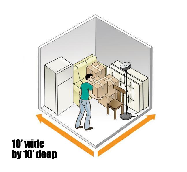 10 wide by 10 deep Storage